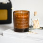 Personalised Your Quote Amber Glass Candle, thumbnail 1 of 4