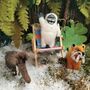 Handmade Felt Yeti Biodegradable Hanging Decoration, thumbnail 6 of 8