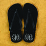 Monogrammed Flip Flops, thumbnail 1 of 6