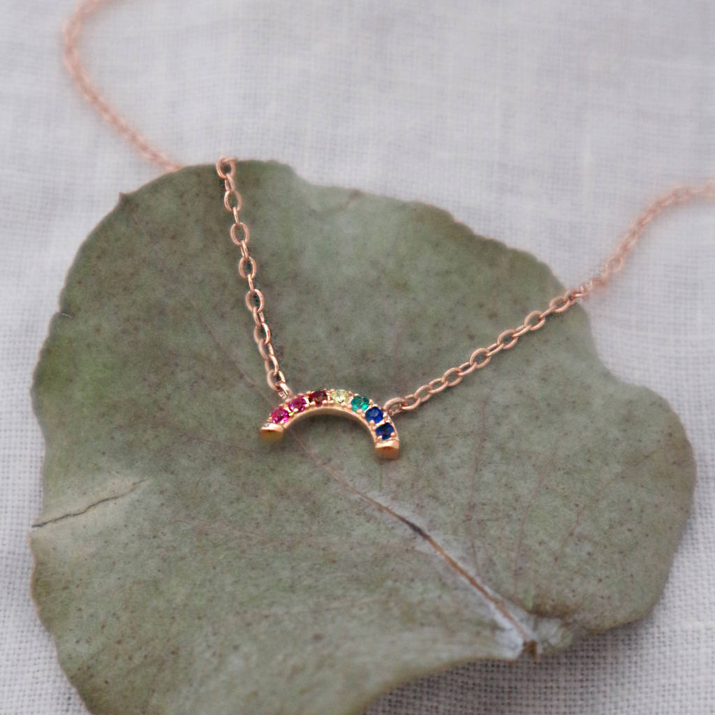 Buy Rainbow Necklace Baby Gifts for Mom, Without the Rain There Would Be No  Rainbow, Encouragement Gifts for Her, Strength Gifts Necklace Online in  India - Etsy