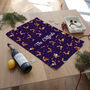 Personalised Reindeer Pattern Tea Towel, thumbnail 2 of 5