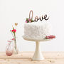 Slanted Love Word Cake Topper, thumbnail 1 of 4