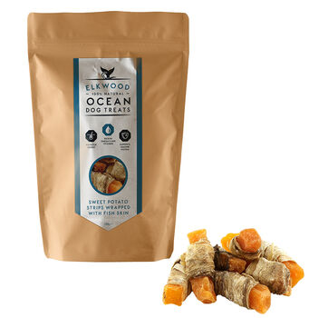 Natural Dog Treats Sweet Potato Wrapped In Fish Skin, 3 of 4