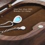 Aurora Moonstone Pendant Necklace In Sterling Silver, thumbnail 7 of 11