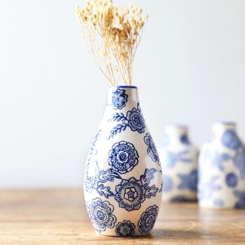 Small Blue Willow Vase, 2 of 8