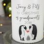 First Christmas As Grandparents Penguin Candle, thumbnail 6 of 8