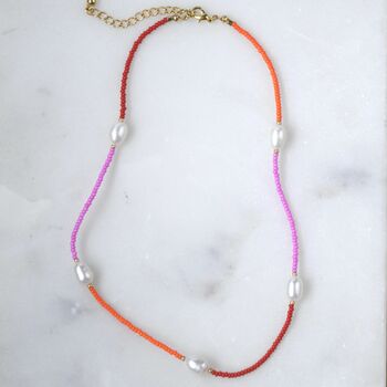 Santorini Pearl And Beaded Necklace, 7 of 7