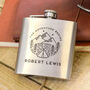 Personalised Mountain Adventure Camping Hip Flask Gift, thumbnail 1 of 3