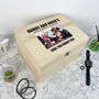 Personalised Bold Custom Text Pine Photo Memory Box Five Sizes 16cm | 20cm | 26cm | 30cm | 36cm, thumbnail 1 of 9