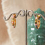 Mulitcoloured Tourmaline Beaded Gold Vermeil Hoop Studs, thumbnail 6 of 7
