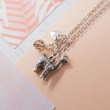 Personalised Llama Charm Necklace, 4 of 5