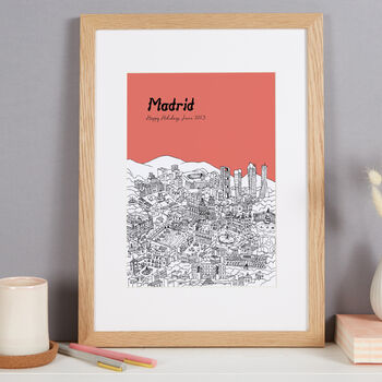 Personalised Madrid Print, 5 of 10