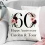 Personalised 60th Wedding Anniversary Cushion, thumbnail 2 of 3