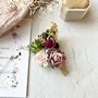 Dusty Pink, Burgundy And Blush Flower Boutonniere, thumbnail 4 of 8