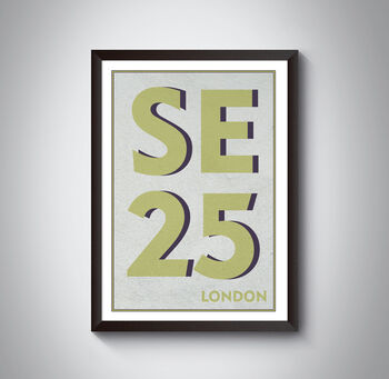 Se25 South Norwood, London Postcode Art Print, 9 of 10