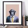 This Monkey Means Business Art Print, thumbnail 3 of 3