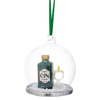 Personalised Gin And Tonic Christmas Bauble, 2 of 3