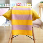 Easy Learn To Knit Stripe Blanket Kit, thumbnail 1 of 10