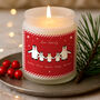 Personalised Family Gingerbread Scented Christmas Candle | 'Our Family…' | Penguins, thumbnail 3 of 5