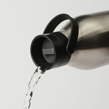 Circular And Co 500ml Stainless Steel Water Bottle Uncoated Black, 5 of 8