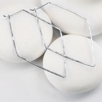 Diamond Hoop Earrings In Rose Gold Fill, 7 of 7