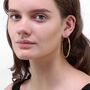 9ct Gold 20mm 70mm Lightweight Hinged Hoop Earrings, thumbnail 6 of 10