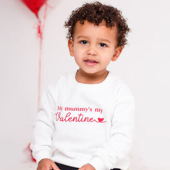 'My Daddy's My Valentine' Embroidered Sweatshirt, 5 of 5