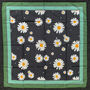 Black Daisy Print Silky Scarf, thumbnail 4 of 4