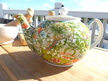 Two Cup Teapot In William Morris Golden Lily Design, 2 of 9