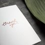 'Thank You' Rose Gold Foil Friendship Card, thumbnail 2 of 8