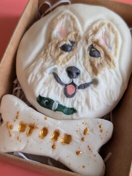 Personalised Hand Iced Pet Portraite Letterbox Biscuit Gift, 8 of 11