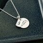 Coordinates Disc And Initial Dog Tag Necklace, thumbnail 1 of 6