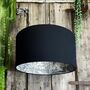 Charcoal Vintage Rainforest Lampshades In Jet Black, thumbnail 1 of 6