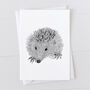 Hedgehog Print Gift Wrap Pack With Card Option, thumbnail 2 of 5