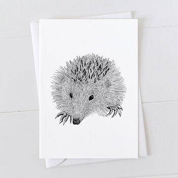 Hedgehog Print Gift Wrap Pack With Card Option, 2 of 5