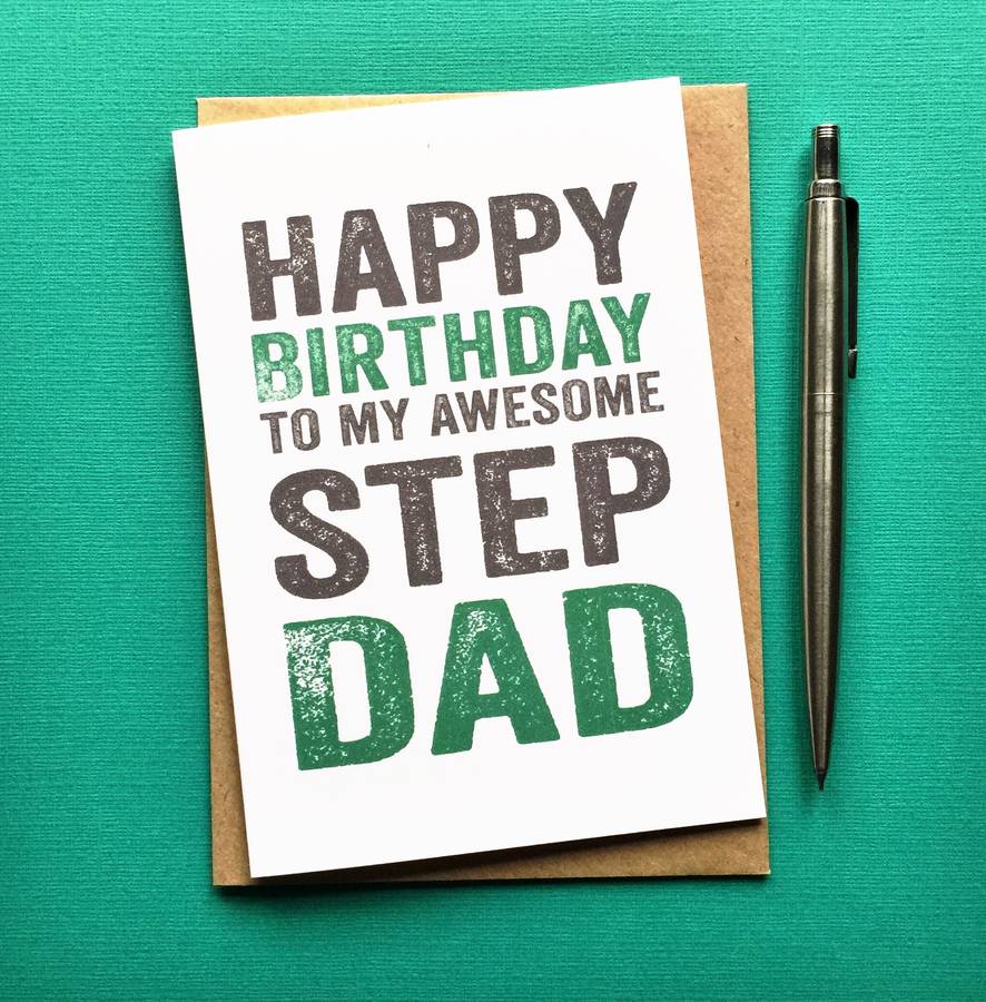 happy birthday step dad greetings card by do you punctuate ...