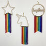 Unicorn With Luxury Rainbow Knitted Fringing, thumbnail 4 of 12