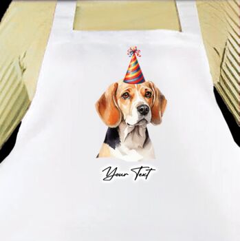 Dog Birthday Party Hat Personalised Chef Apron, 5 of 12