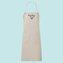 Personalised Modern Neck Tie Apron With Heart, thumbnail 2 of 8