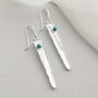 Sterling Silver Gemstone Waterfall Earrings, thumbnail 7 of 8