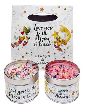 Luxury Scented Candle Gift Set' Love You To The Moon And Back', 2 of 2