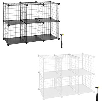 Six Compartment Storage Cabinet With Lattice Panels, 7 of 7