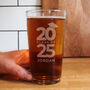 Personalised 'Class Of 2025' Pint Glass And Gift Box Graduation Gift, thumbnail 3 of 3
