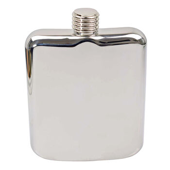 Personalised 6oz Stainless Steel Hip Flask, 2 of 8