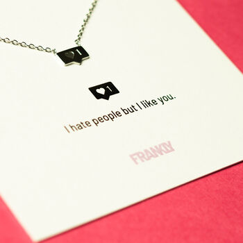 'I Hate People' Stainless Steel Friendship Necklace, 4 of 11