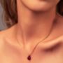 Red Agate Pomegranate Seed Necklace, thumbnail 1 of 8