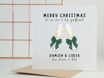 Personalised Christmas Card For Son And Girlfriend, 3 of 8