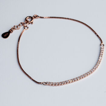 Sterling Silver Crystal Tennis Bracelet, 4 of 5