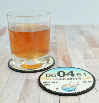 Personalised Tax Disc Coaster, 2 of 5