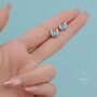 Moonstone Or Opal Crab Stud Earrings Sterling Silver, thumbnail 7 of 12